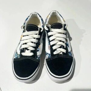 Vans‎ old school floral lace up kids size 13 sneakers